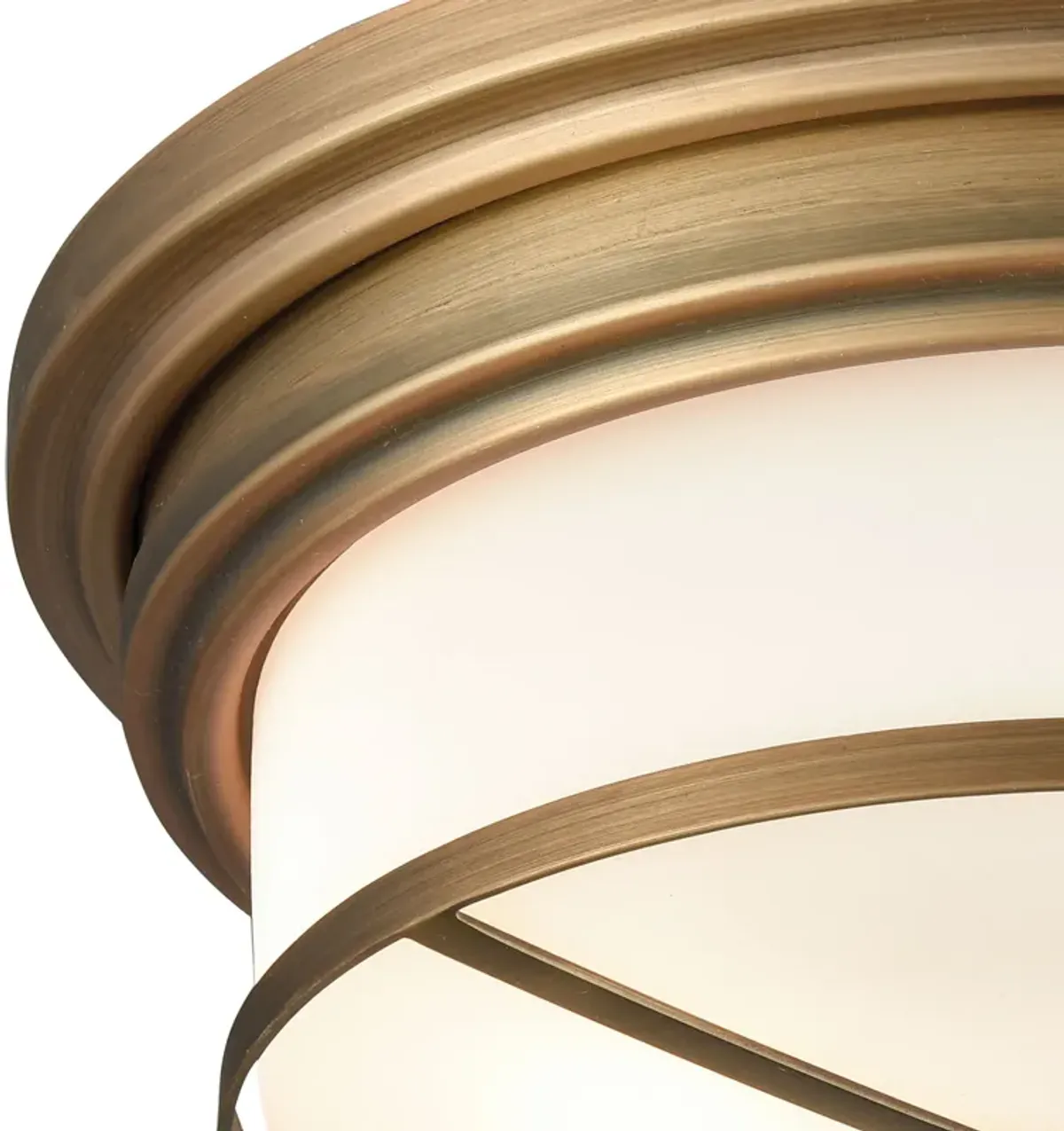 Flushmounts 13" Wide 2-Light Flush Mount - Classic Brass