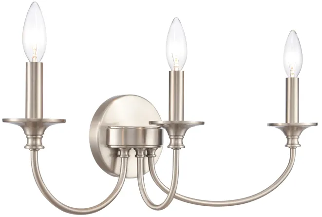 Cecil 22'' Wide 3-Light Vanity Light - Brushed Nickel