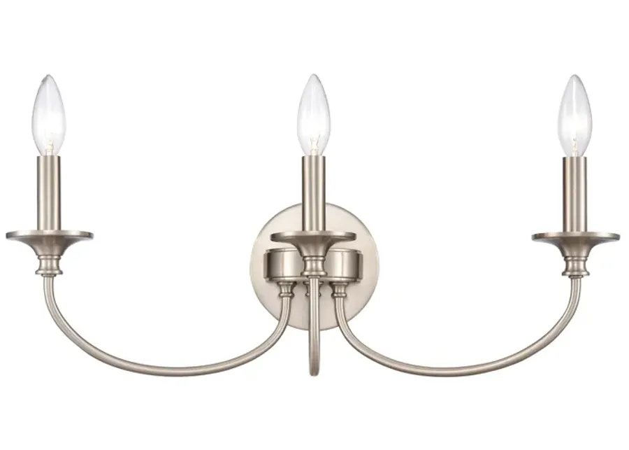 Cecil 22'' Wide 3-Light Vanity Light - Brushed Nickel