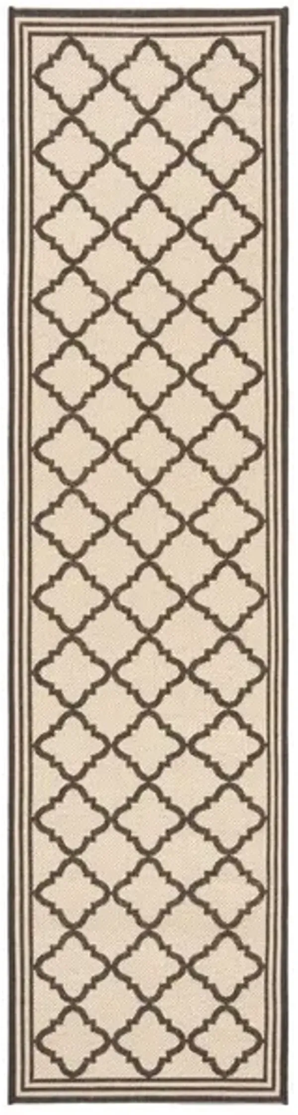 LINDEN 121 Collection LND121U-28 Creme / Brown 2'-2" X 8'