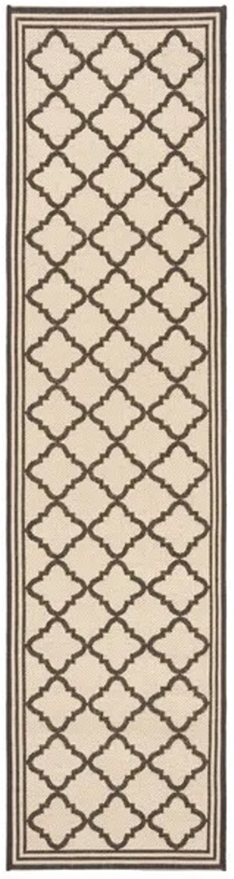 LINDEN 121 Collection LND121U-28 Creme / Brown 2'-2" X 8'