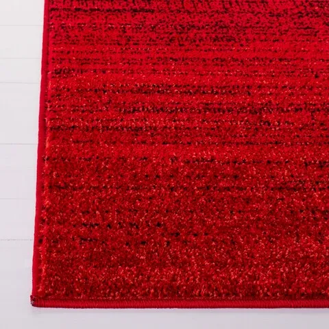 Adirondack Contemporary Red / Black 4' X 6' Powerloomed Rug