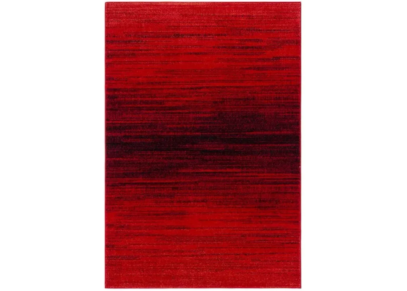 Adirondack Contemporary Red / Black 4' X 6' Powerloomed Rug