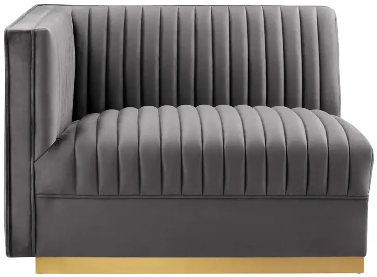 Sanguine Channel Tufted Performance Velvet Modular Loveseat