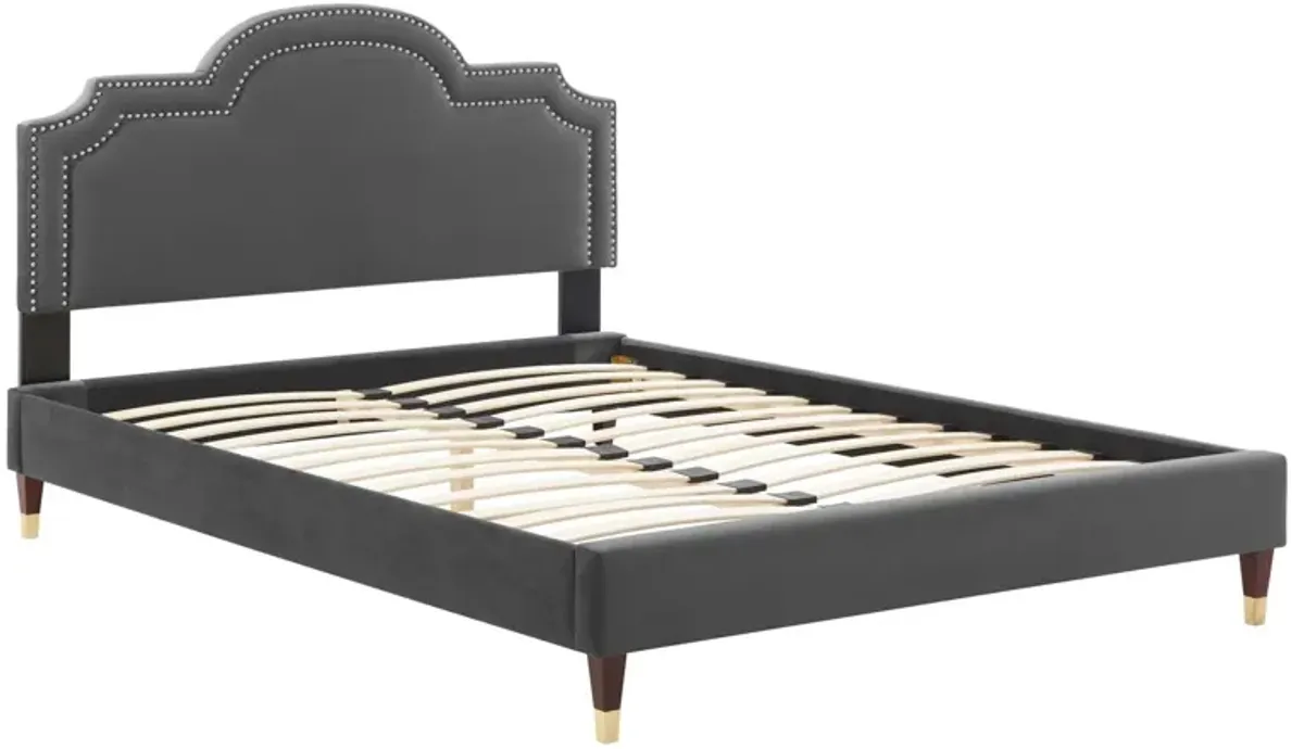 Aviana Performance Velvet Queen Bed