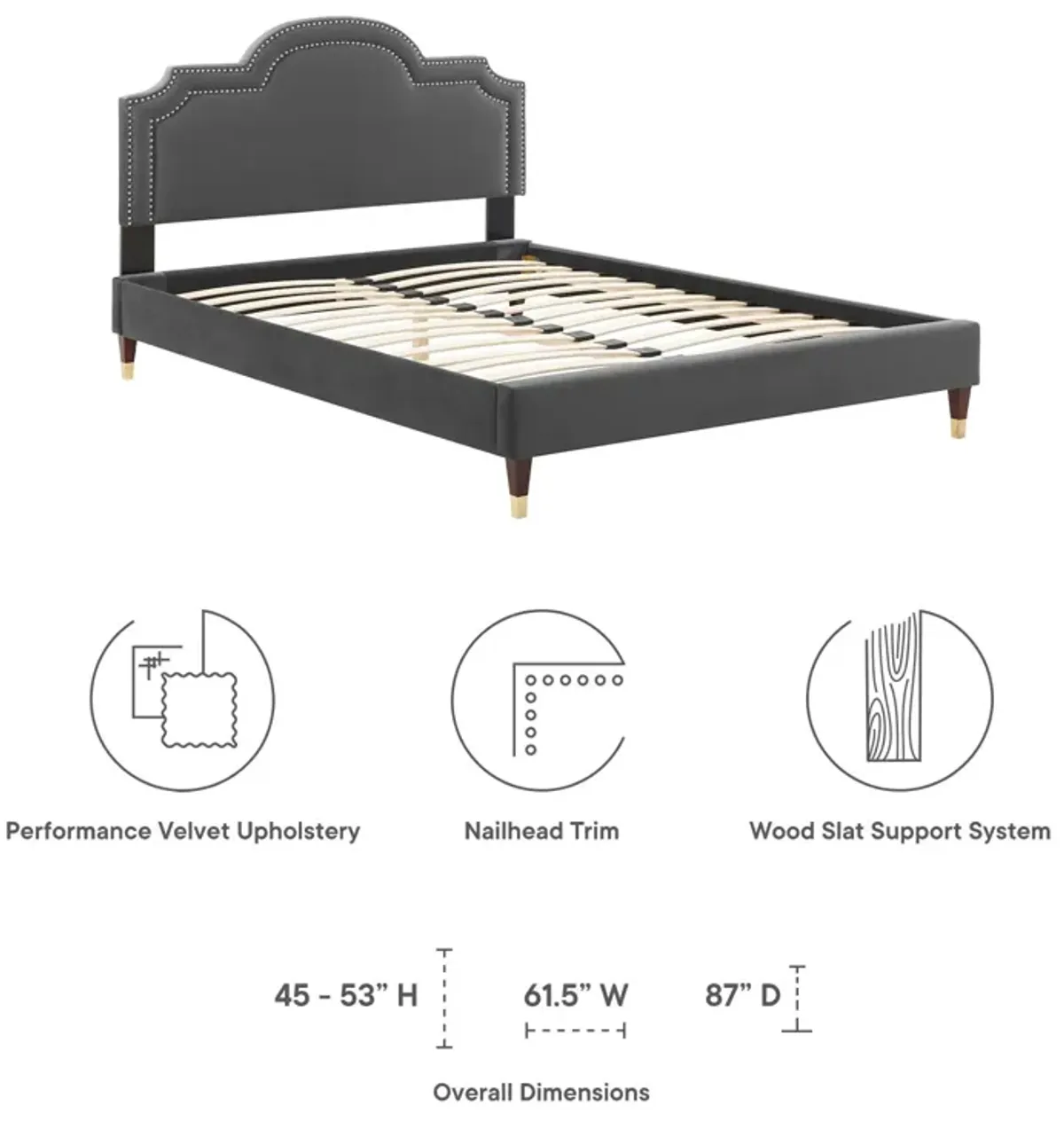 Aviana Performance Velvet Queen Bed