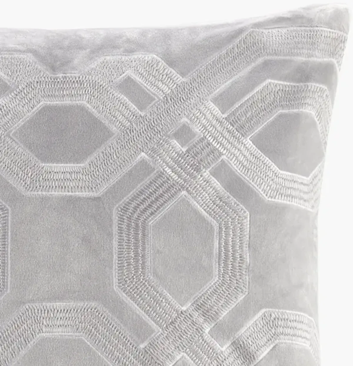 Croscill Classics Biron Silver Square Decor Pillow