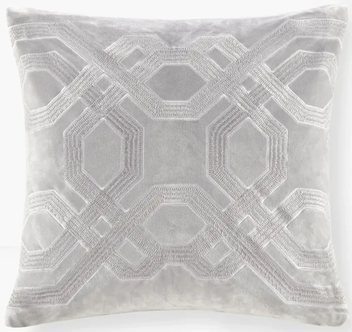 Croscill Classics Biron Silver Square Decor Pillow