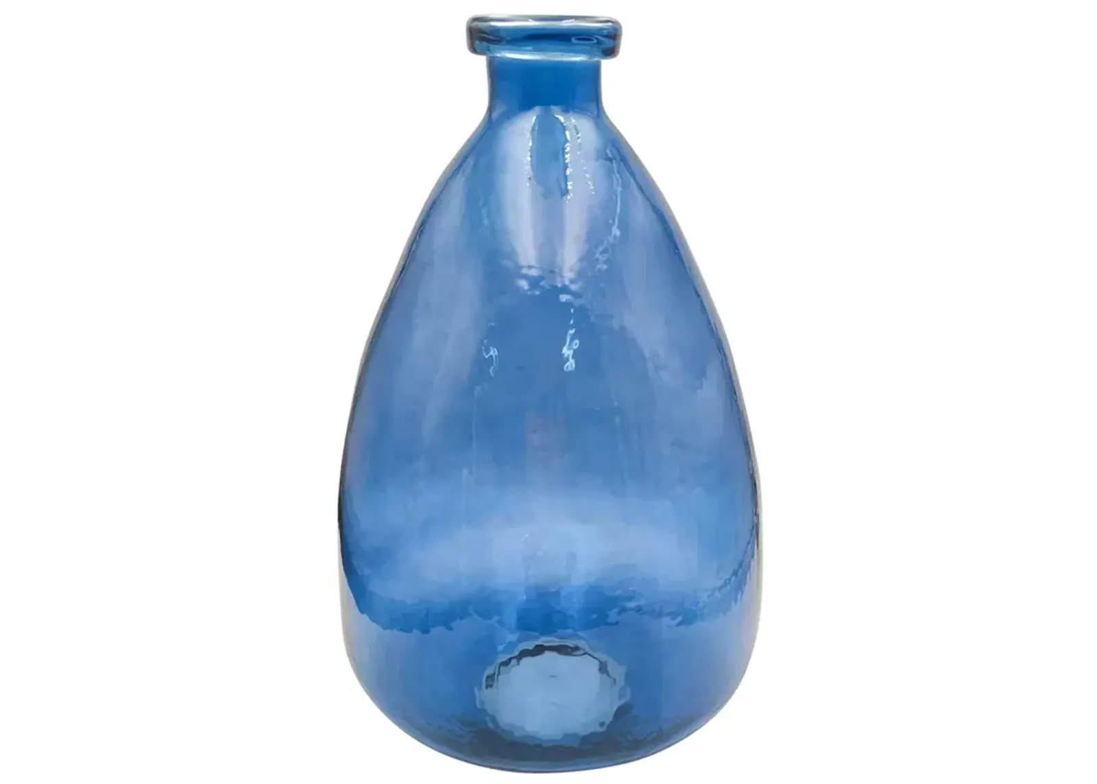 Glass, 19" Balloon Vase, Blue