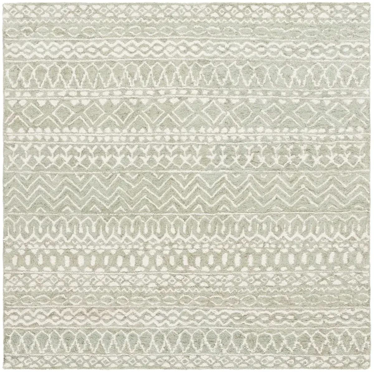 MICRO-LOOP Hand Tufted 5' x 5' Square area rug