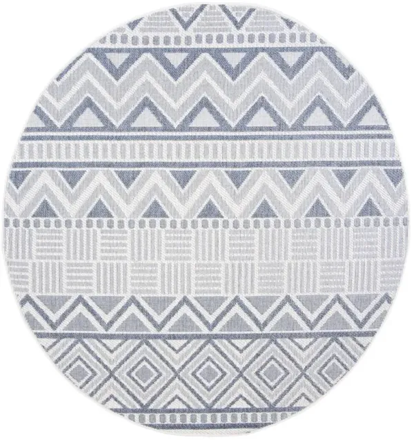 BERMUDA 818 Blue 8' X 8' Round Round Rug