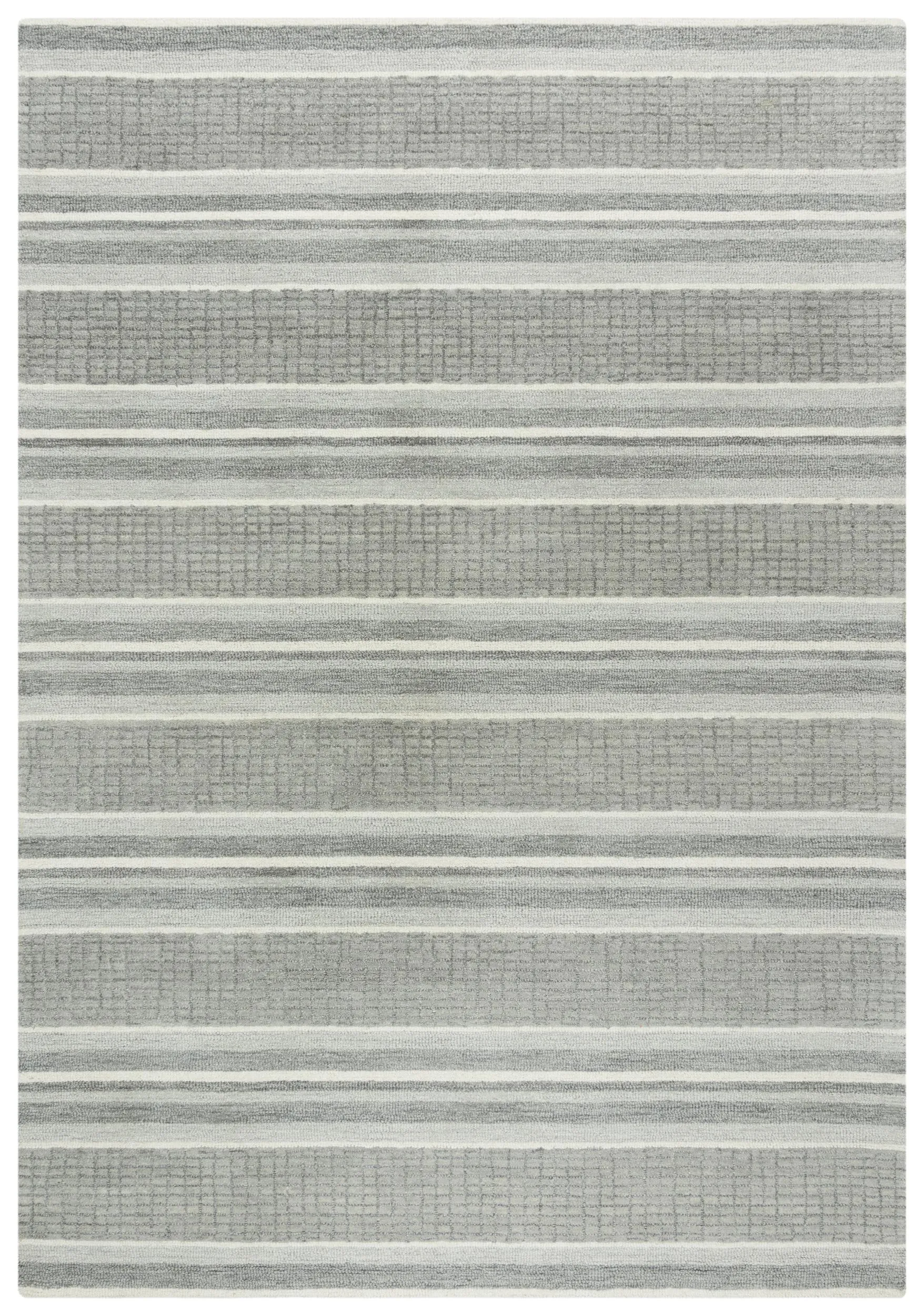 Katana Gray Stripe Wool 5' x 7'6" Rectangle Rug