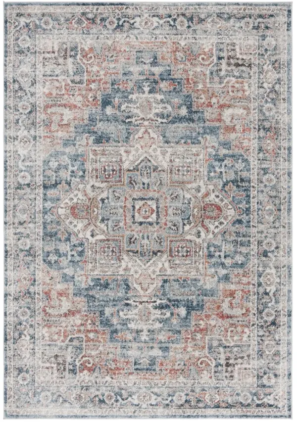 VINTAGE TABRIZ 208 BLUE  9' x 12' Large Rectangle Rug