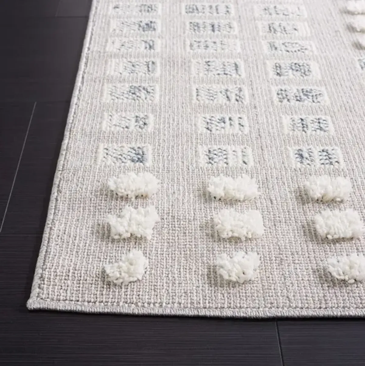 TRENDS 122 Grey  2'-2' X 8' Runner Rug