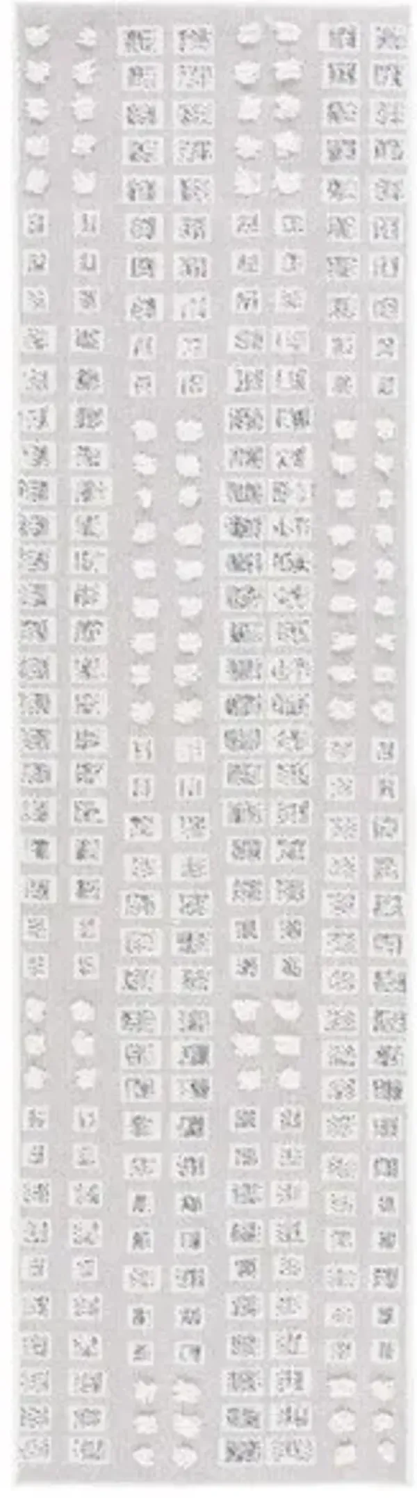 TRENDS 122 Grey  2'-2' X 8' Runner Rug