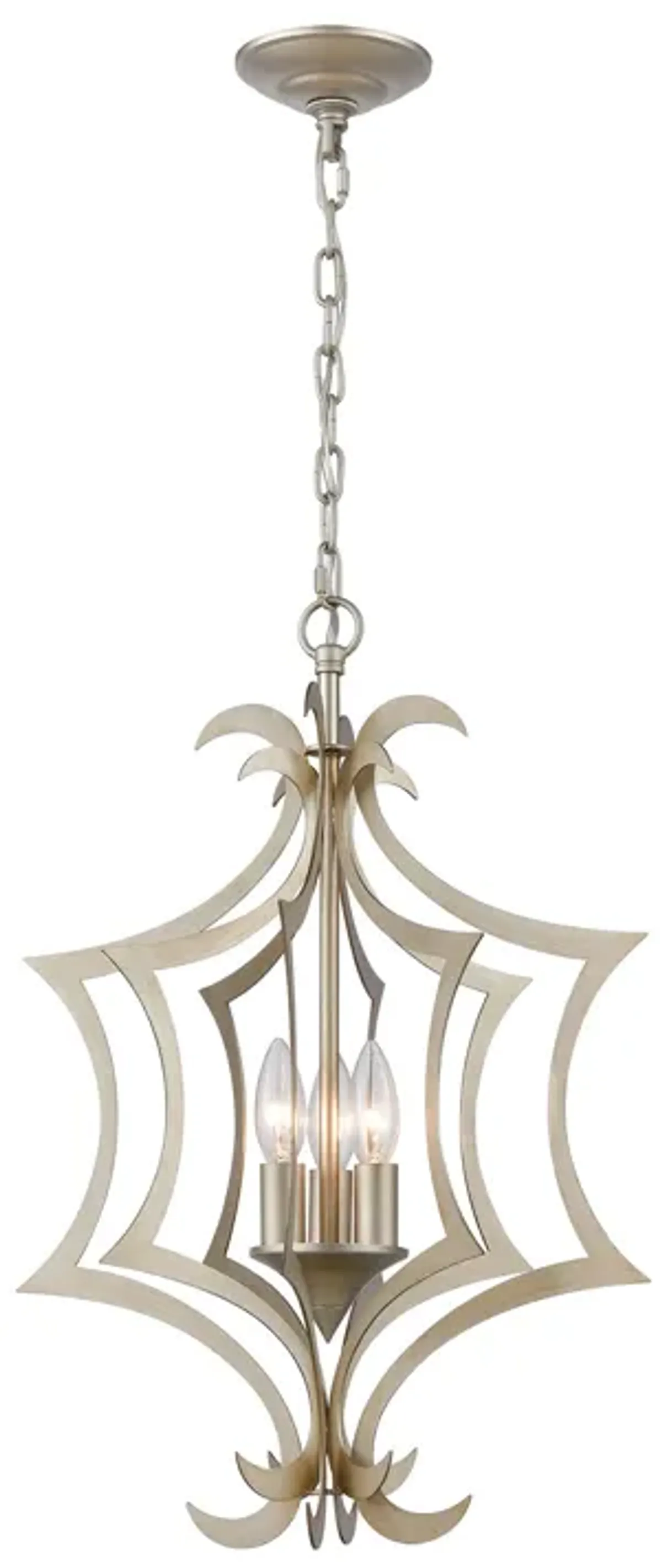 Delray 15" Wide 3-Light Pendant - Aged Silver