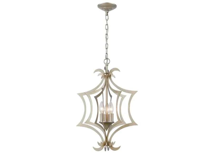 Delray 15" Wide 3-Light Pendant - Aged Silver