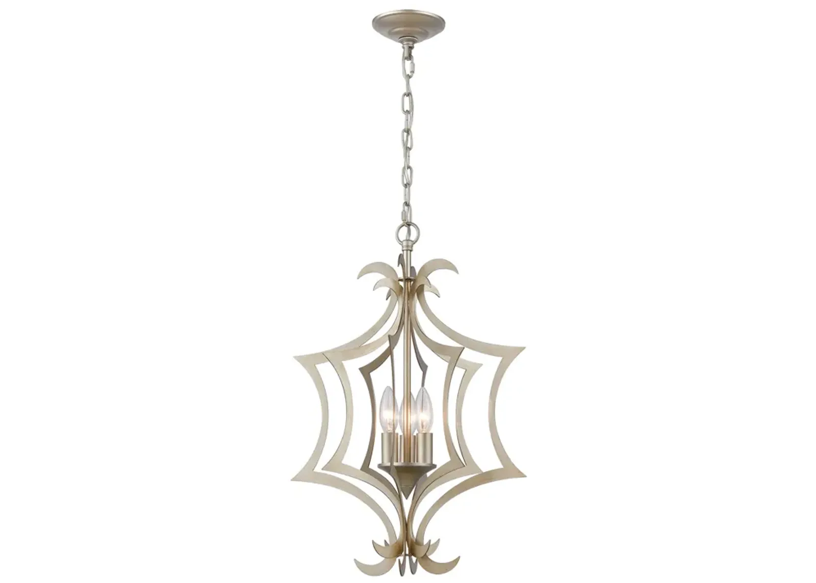 Delray 15" Wide 3-Light Pendant - Aged Silver