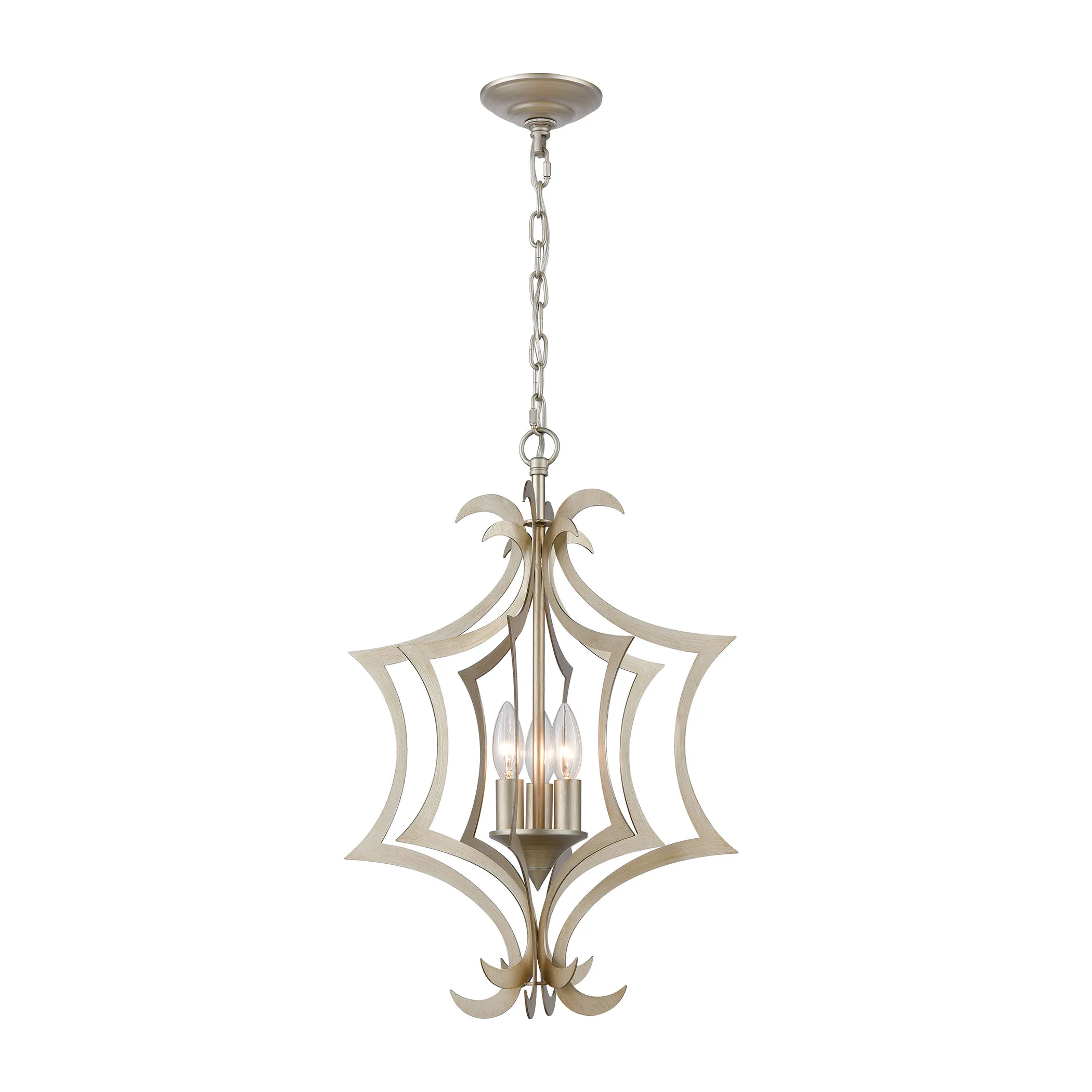 Delray 15" Wide 3-Light Pendant - Aged Silver