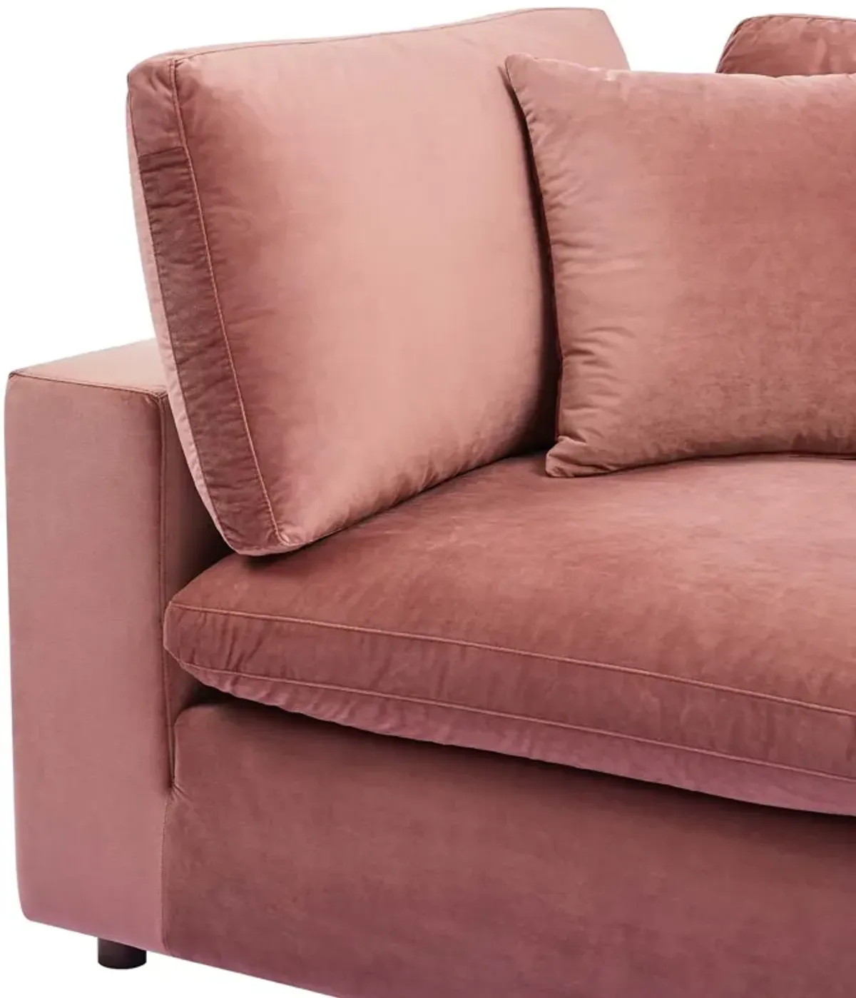 Commix Down Filled Overstuffed Performance Velvet Corner Chair