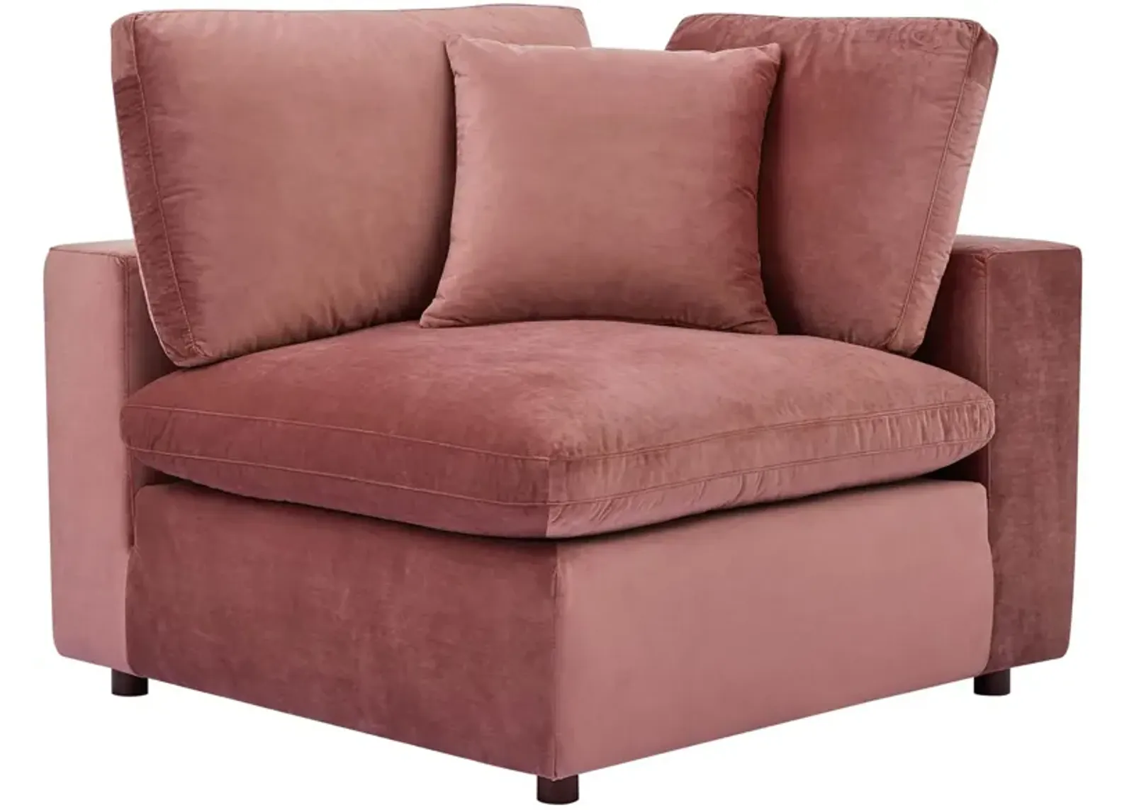 Commix Down Filled Overstuffed Performance Velvet Corner Chair