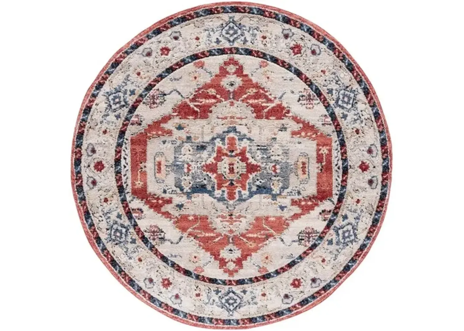 LUNA 102 Multi 6'-7' X 6'-7' Round Round Rug