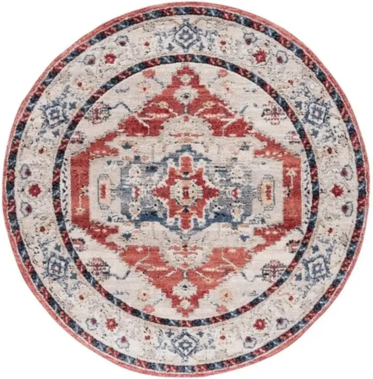 LUNA 102 Multi 6'-7' X 6'-7' Round Round Rug