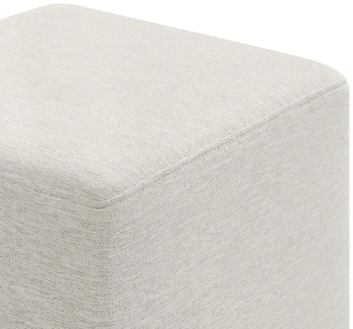 Callum 17" Square Woven Heathered Fabric Upholstered Ottoman by Modway