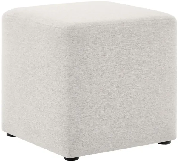 Callum 17" Square Woven Heathered Fabric Upholstered Ottoman by Modway