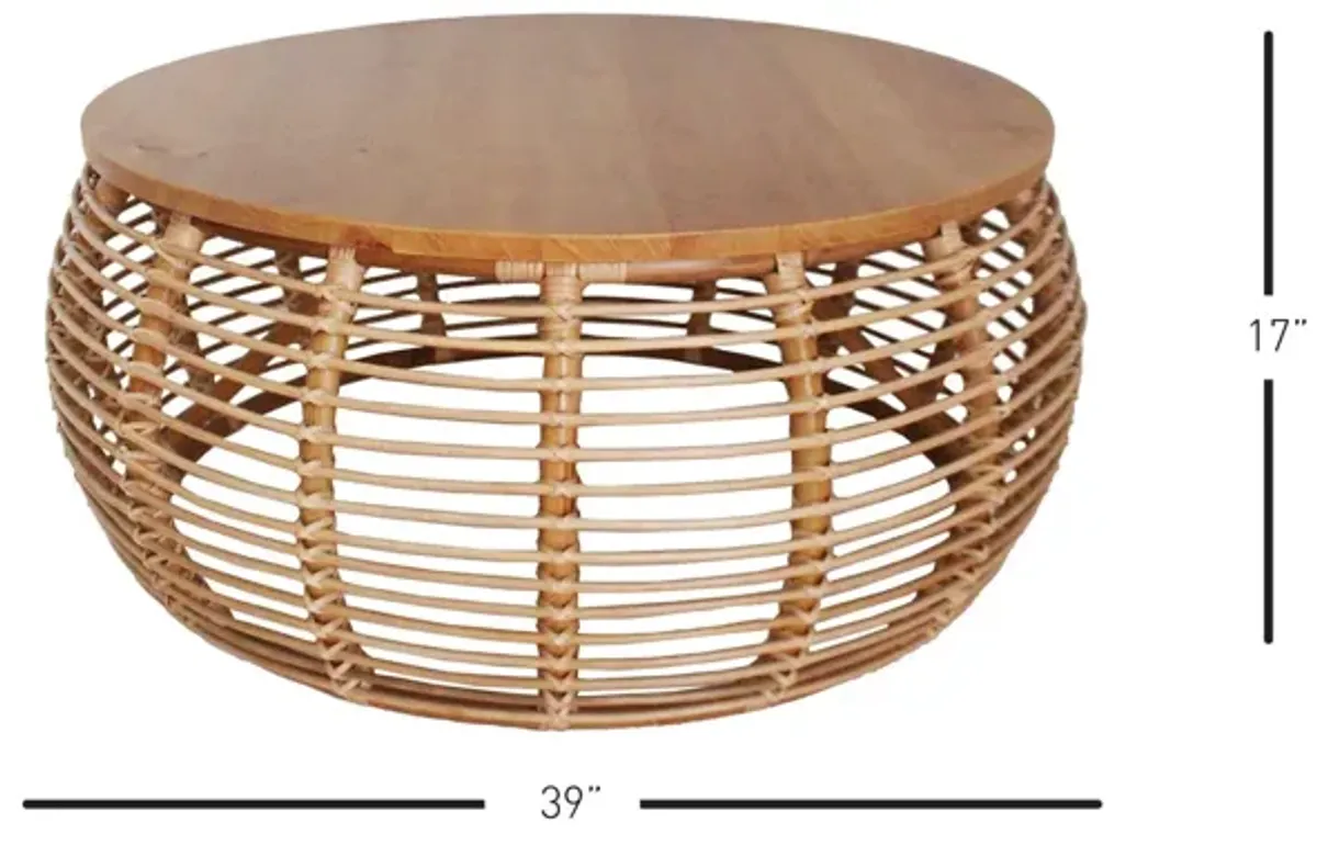 Iris Rattan Coffee Table