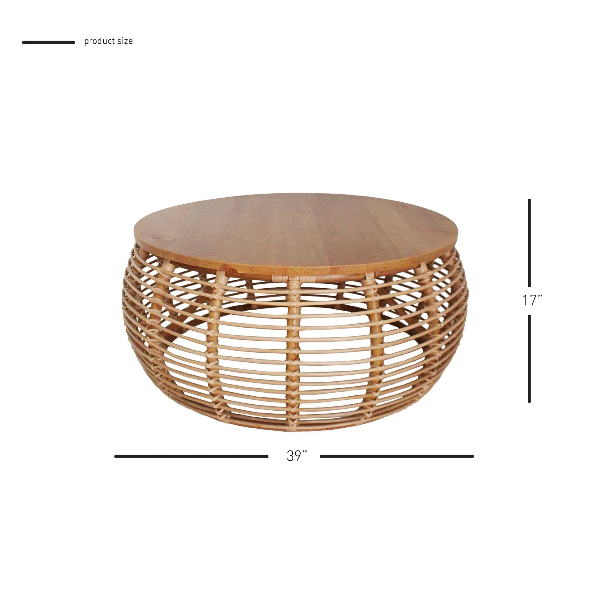 Iris Rattan Coffee Table