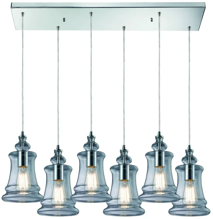 Menlow Park 9" Wide 6-Light Multi Pendant - Polished Chrome