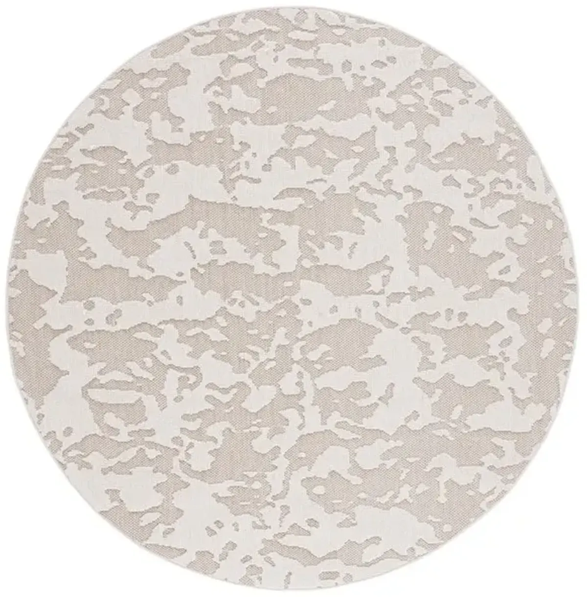 GLOBAL 224 Beige 6'-7' X 6'-7' Round Round Rug