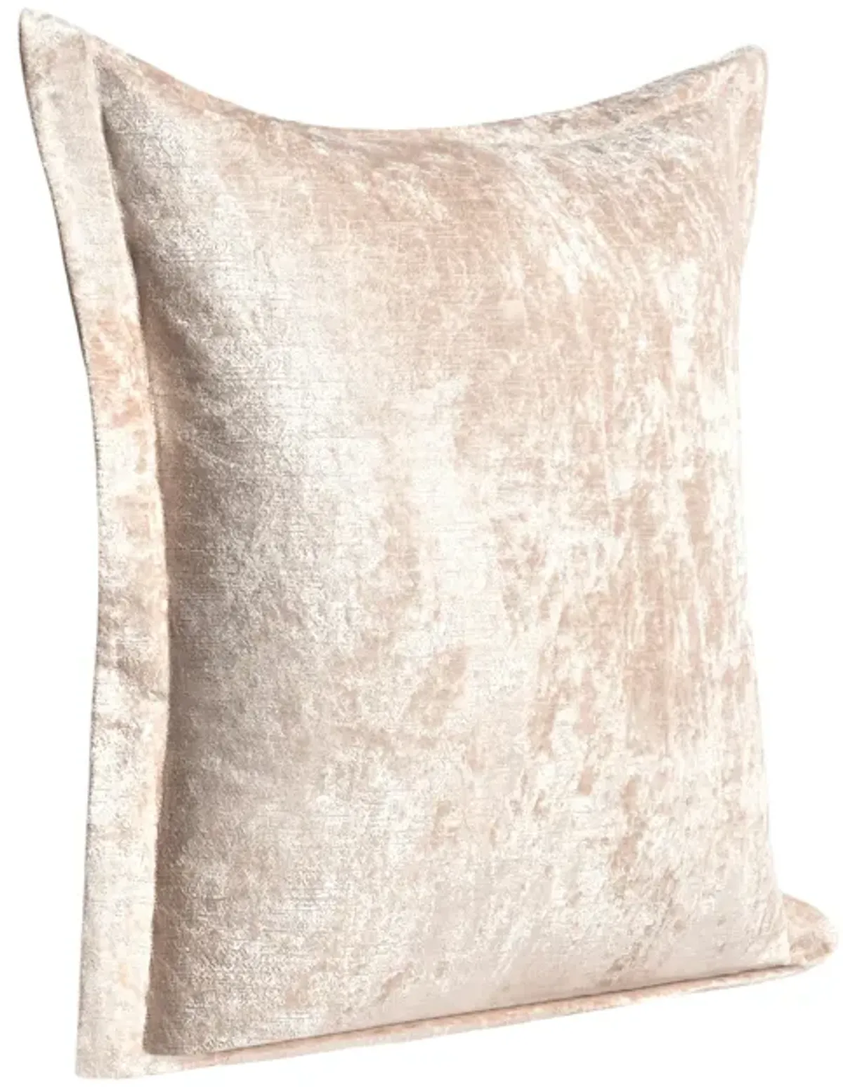 Bryce 22" Velvet Throw Pillow, Nude Beige