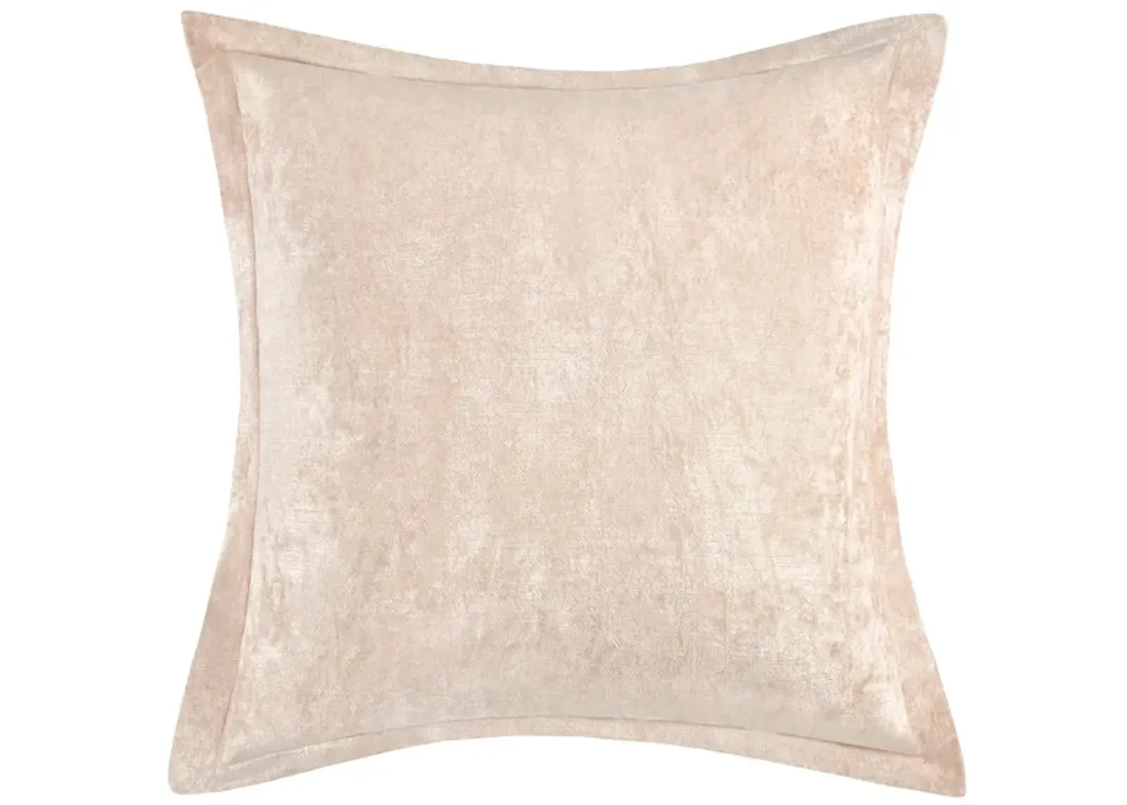 Bryce 22" Velvet Throw Pillow, Nude Beige