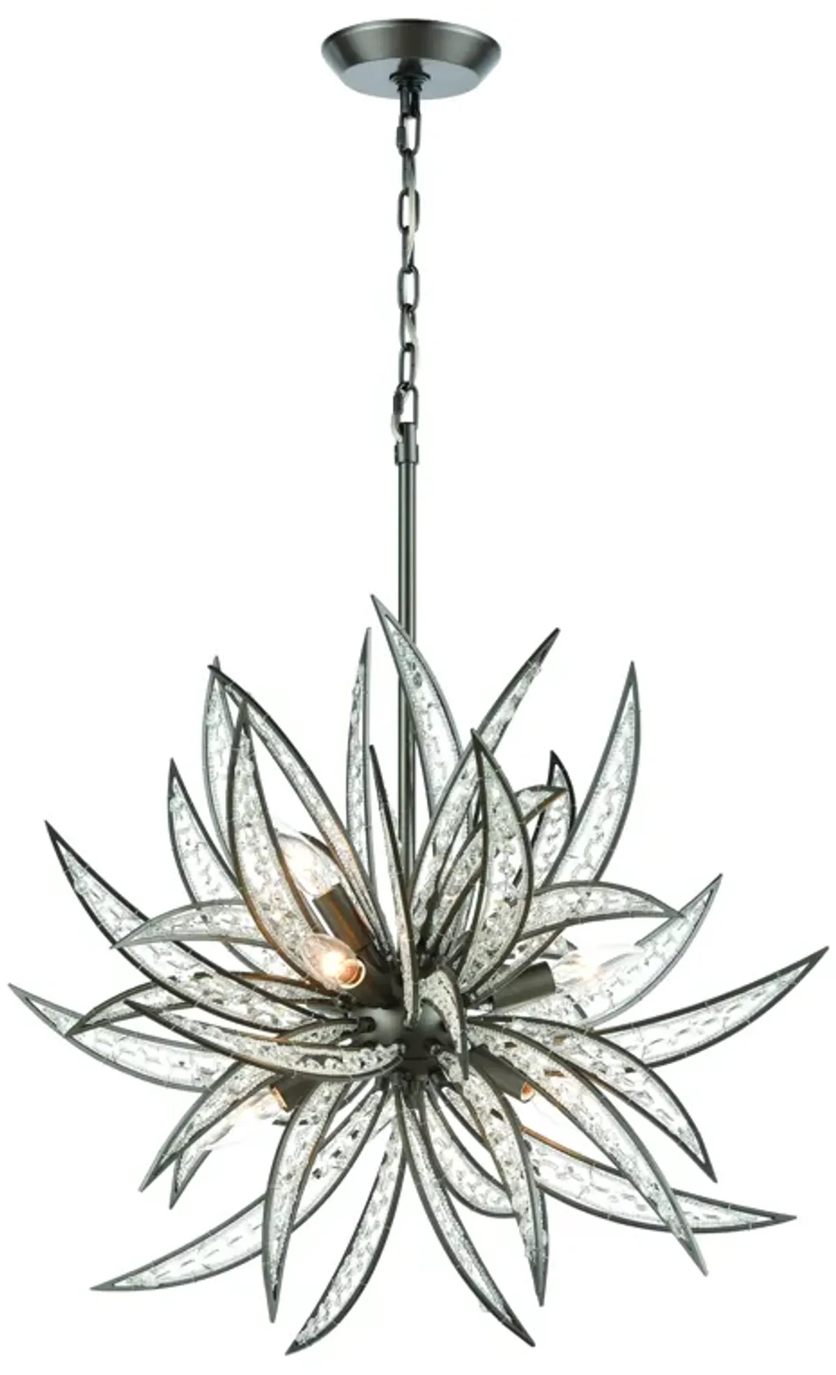 Naples 26" Wide 8-Light Chandelier - Dark Graphite