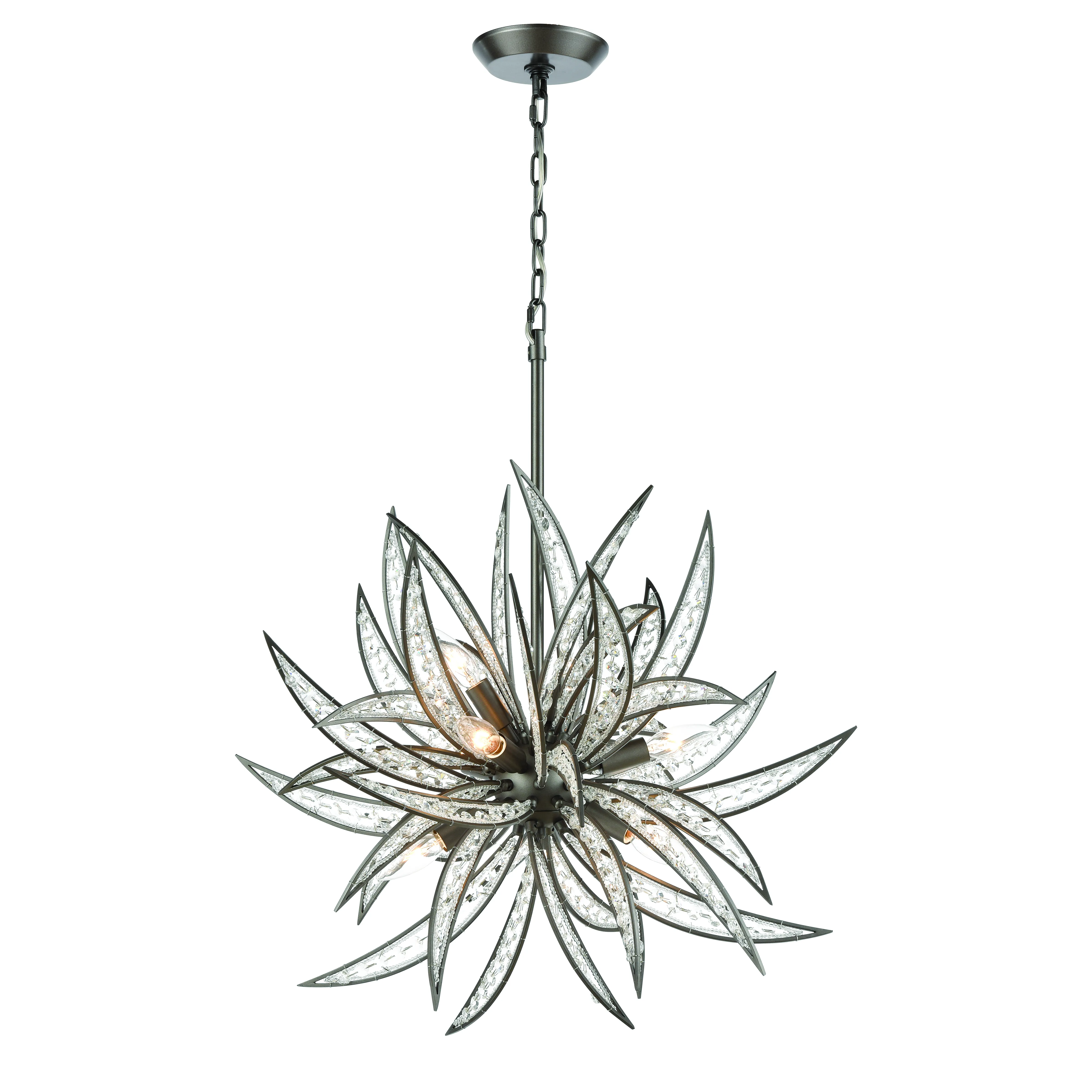 Naples 26" Wide 8-Light Chandelier - Dark Graphite