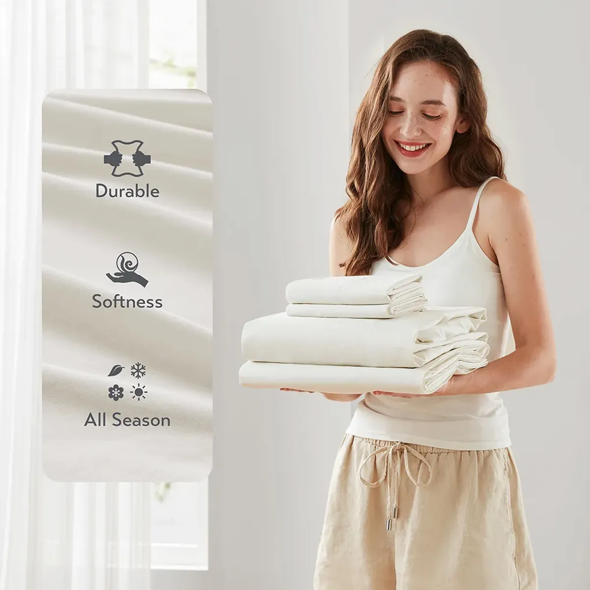 100% Cotton Solid Sheet Set