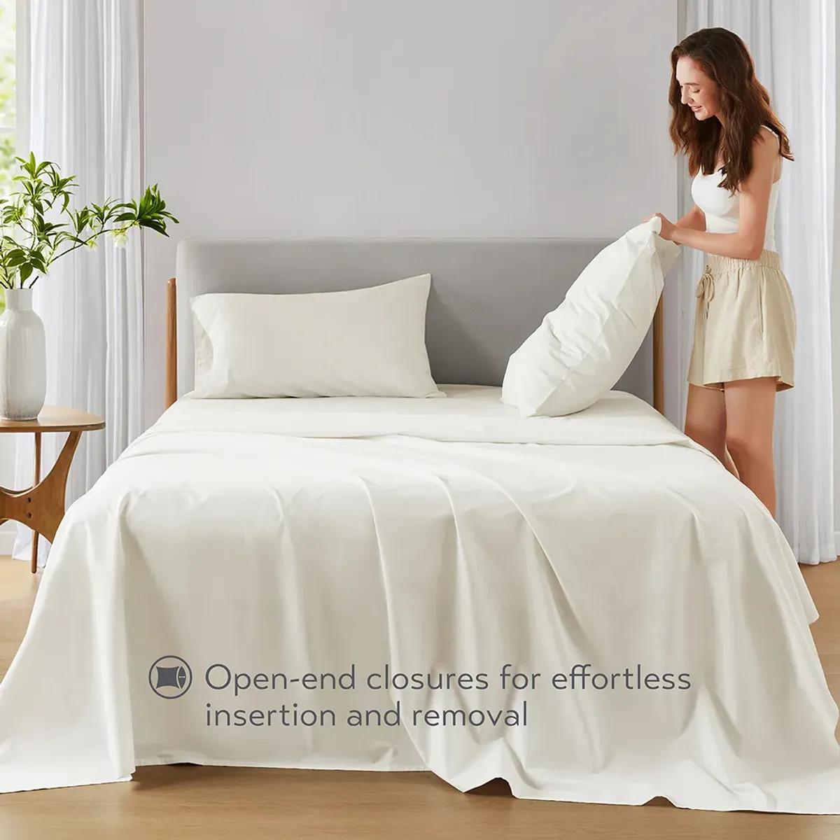100% Cotton Solid Sheet Set