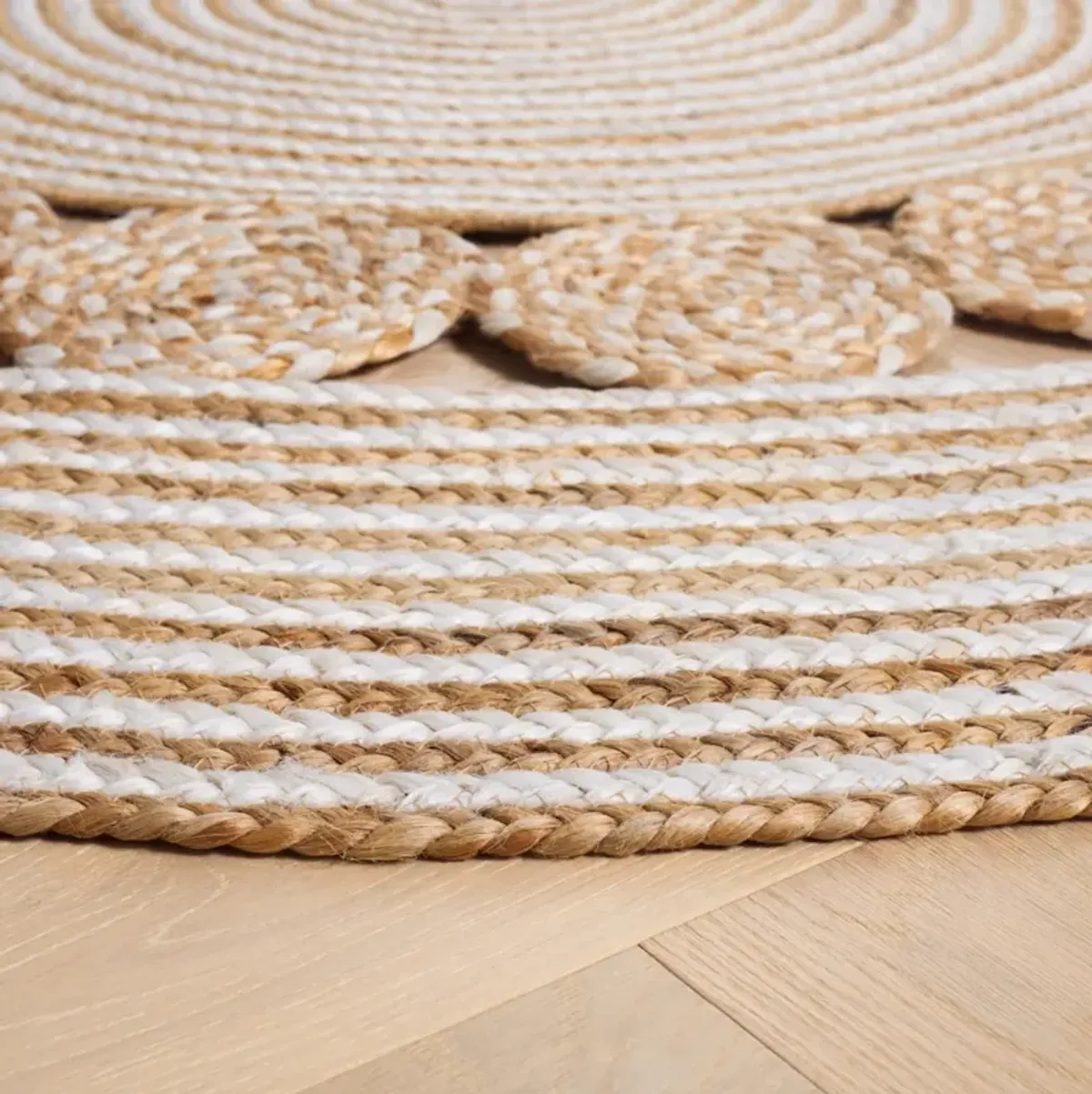 NATURAL FIBER 836 NATURAL  3' x 3' Round Round Rug