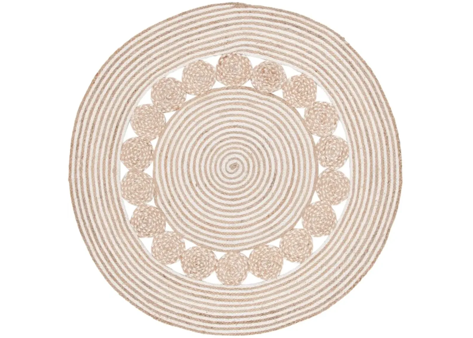 NATURAL FIBER 836 NATURAL  3' x 3' Round Round Rug