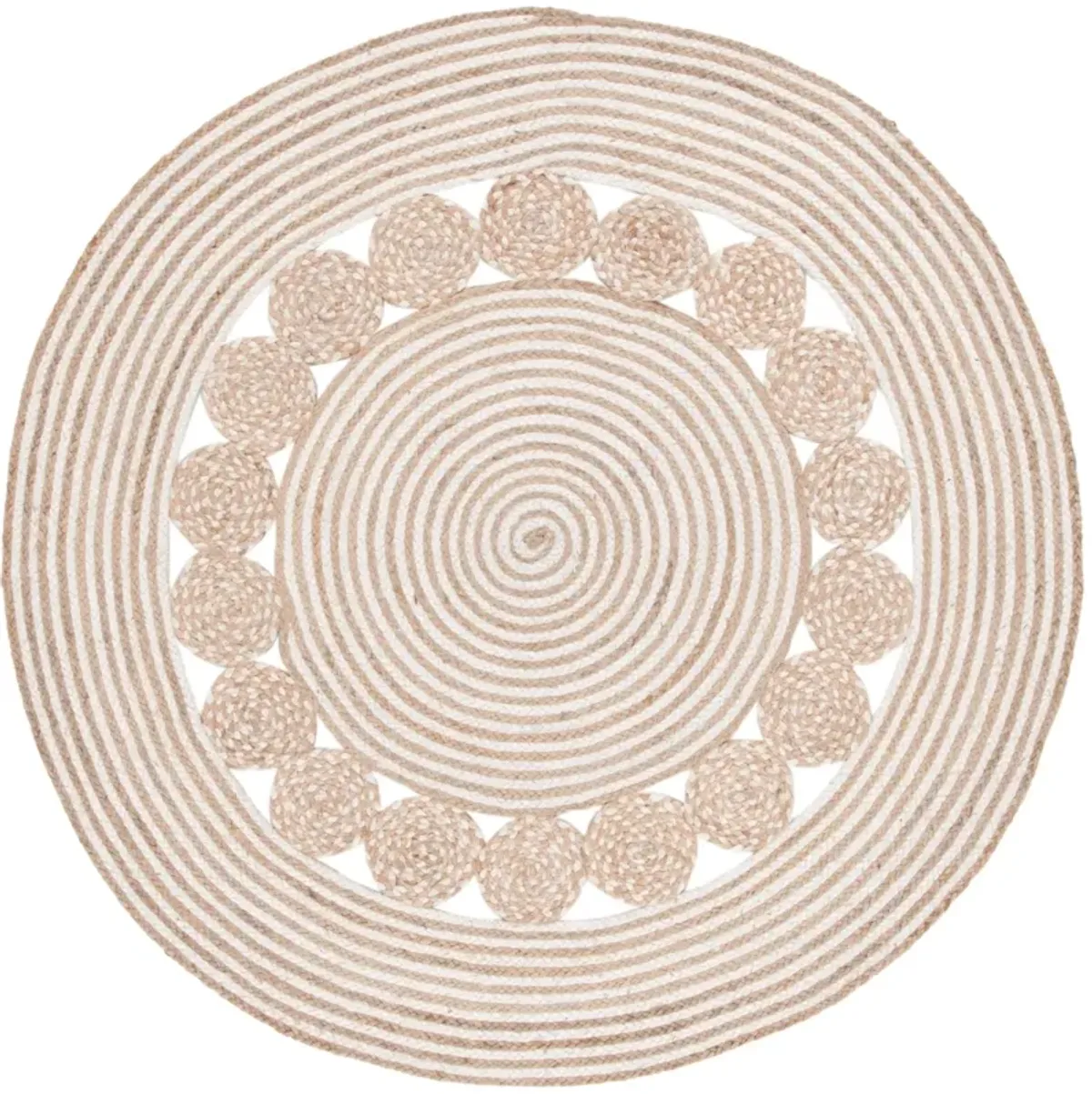 NATURAL FIBER 836 NATURAL  3' x 3' Round Round Rug