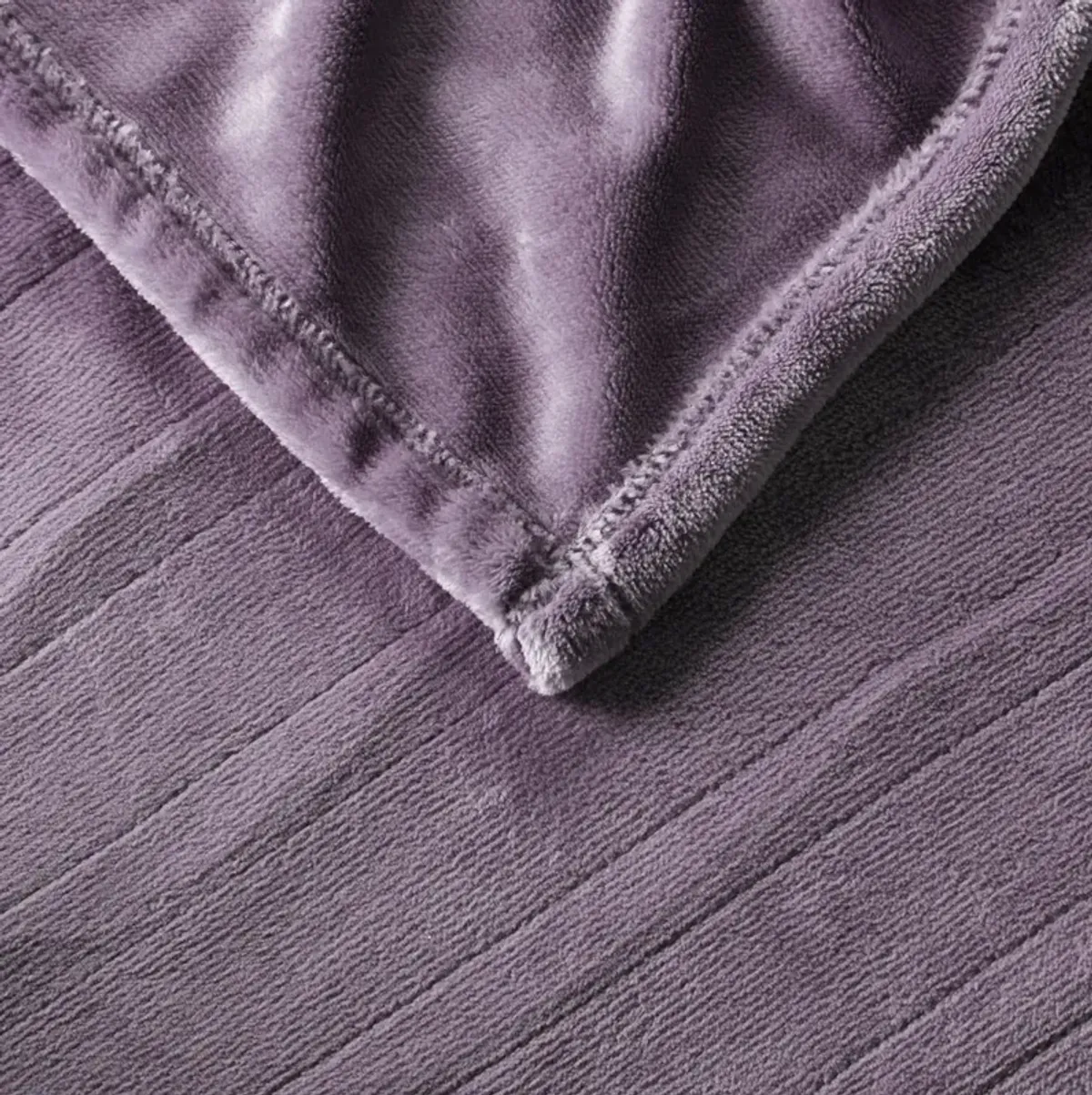 Serta Plush Heated Purple Throw