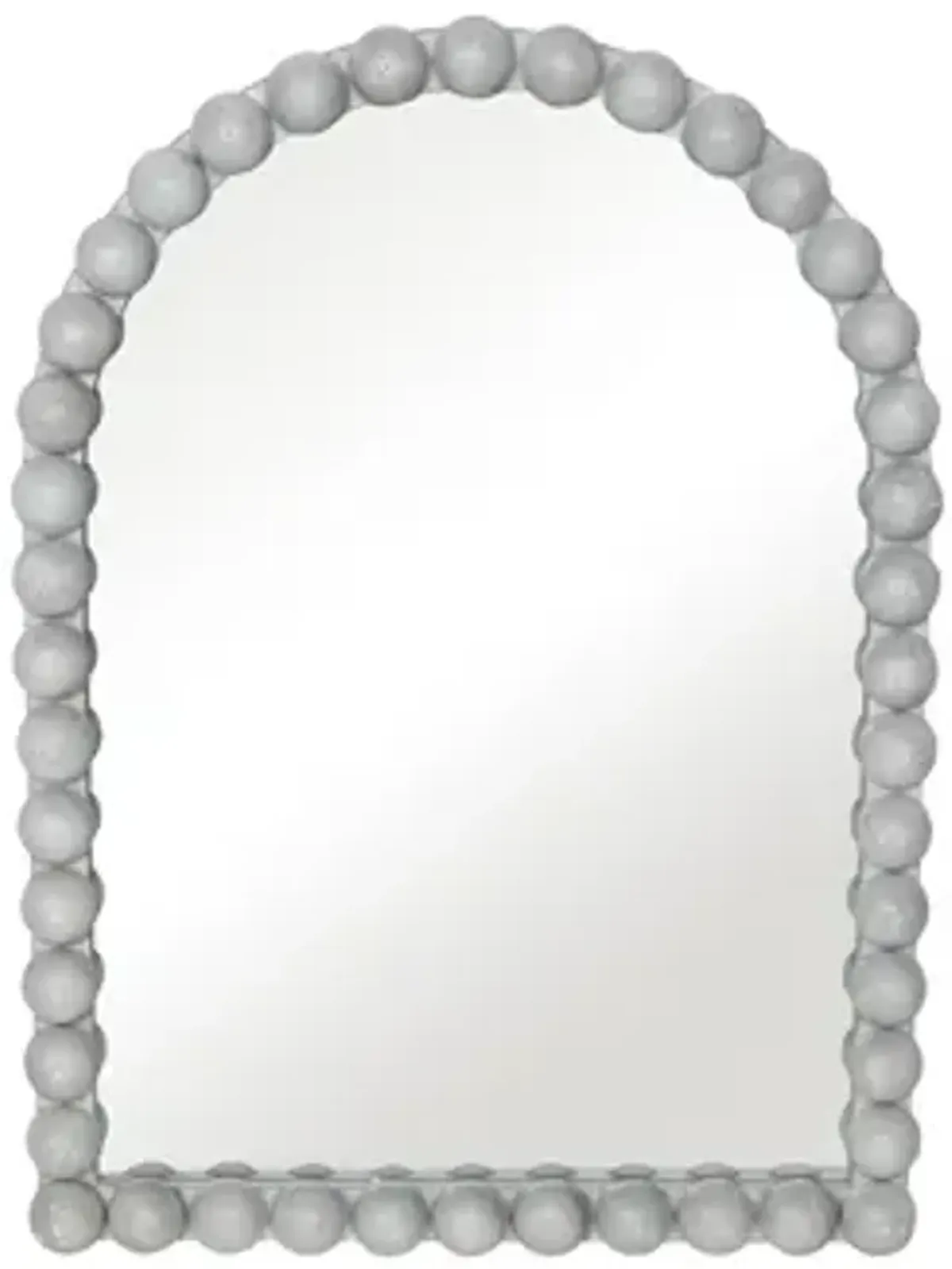 22x30 Large Knobby Arch Mirror, White