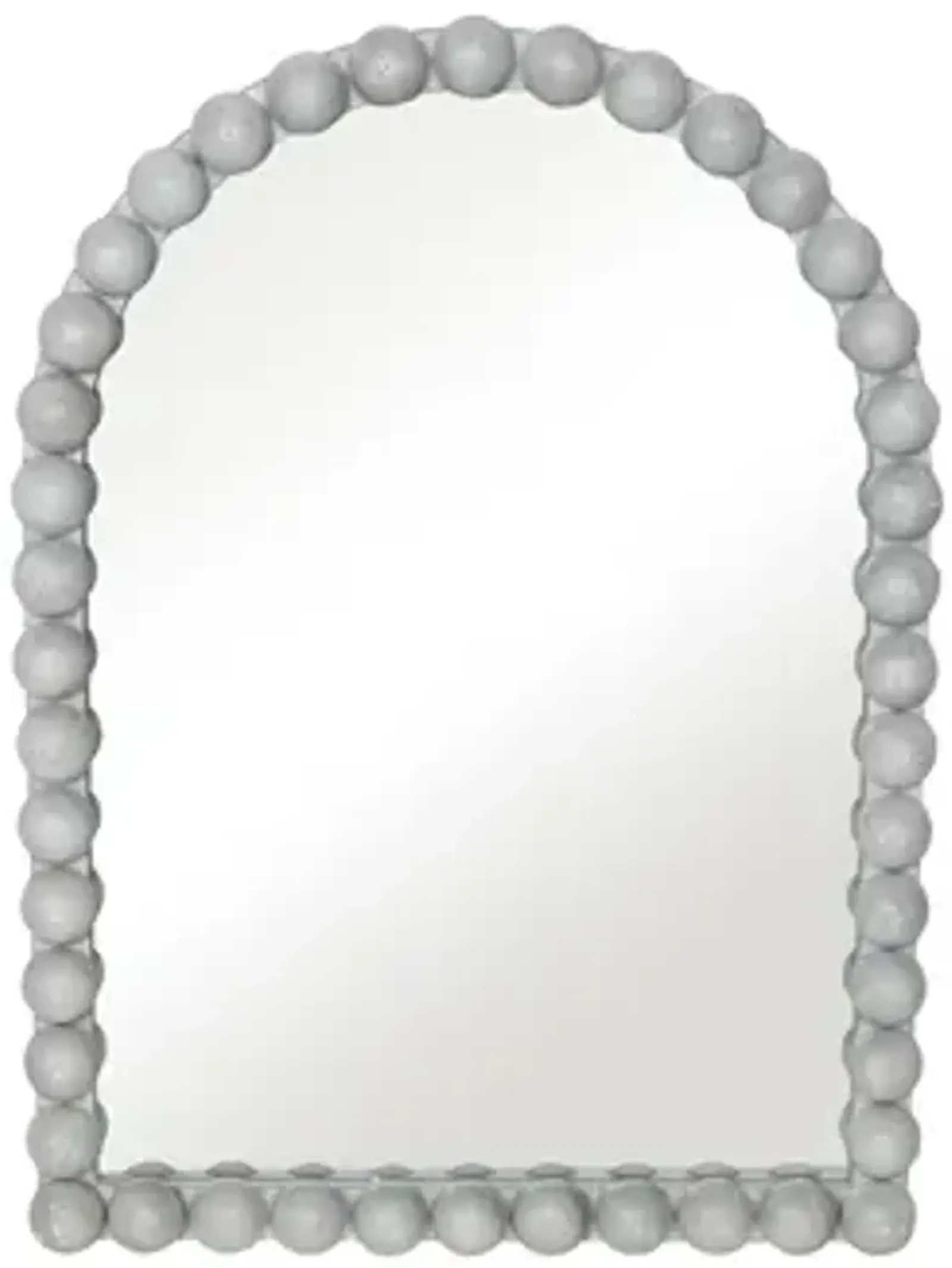 22x30 Large Knobby Arch Mirror, White