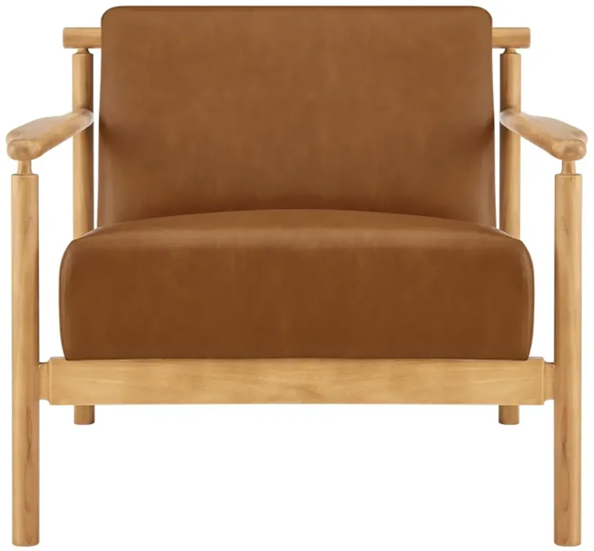 Arnold PU Accent Arm Chair, Casa Caramel