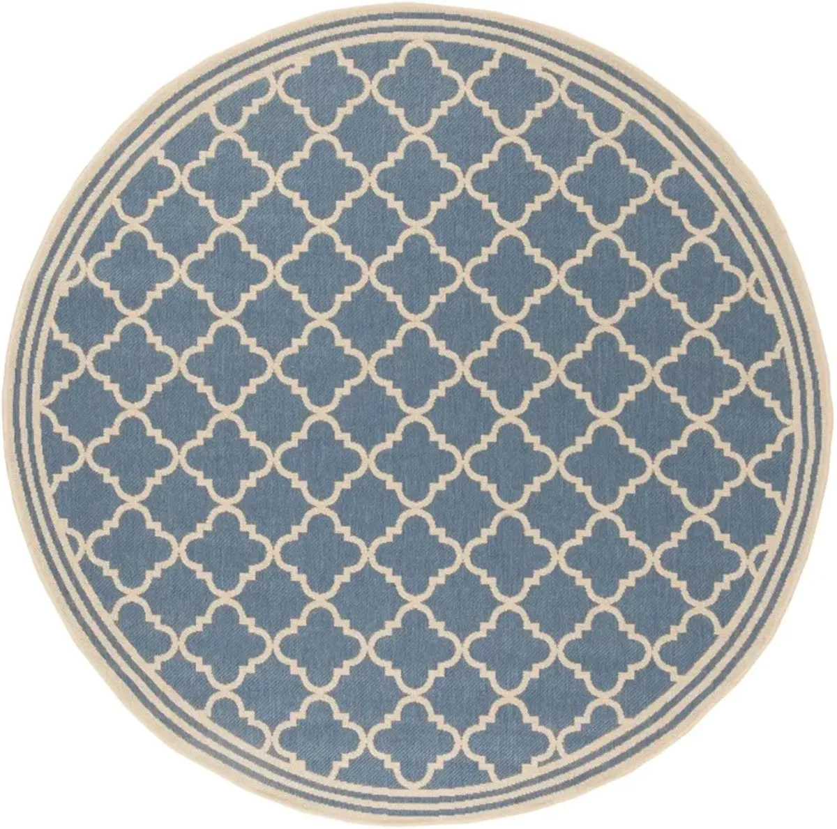 BEACH HOUSE 121 Blue 4' X 4' Round Round Rug