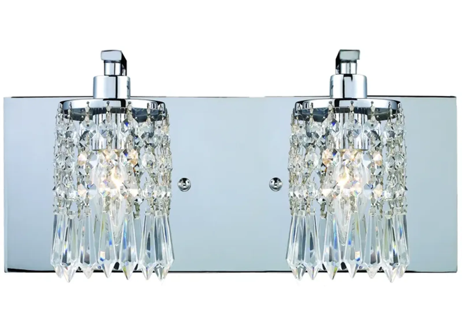 Optix 14" Wide 2-Light Vanity Light - Polished Chrome