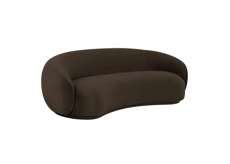 Kendall Chocolate Brown Velvet Sofa