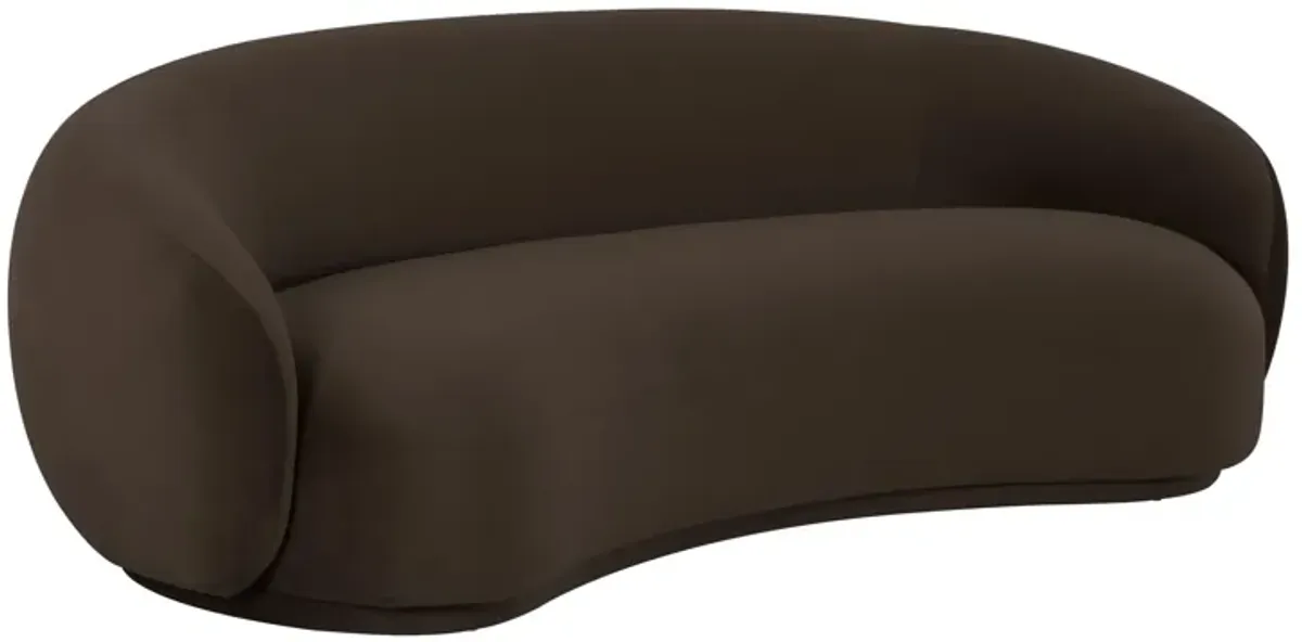 Kendall Chocolate Brown Velvet Sofa